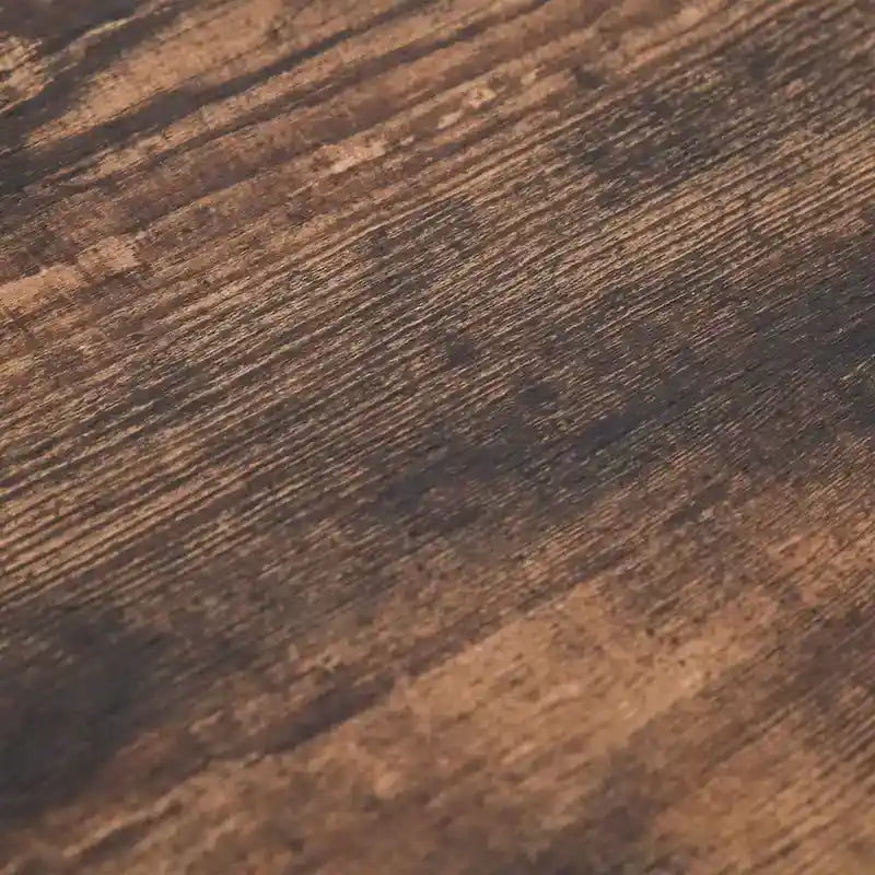 3 Piece Kitchen Bar Table and Chairs with Storage Shelf, Dining Room Industrial Pub Desk and Stools, Rustic Brown