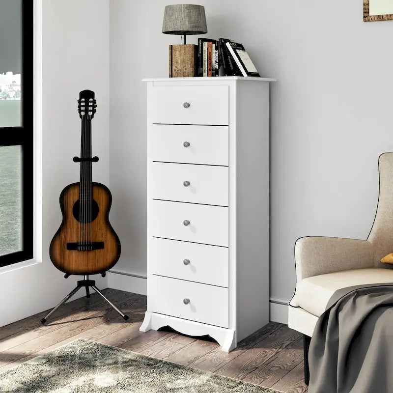 Monterey 6 Drawer Dresser for Bedroom, Tall Chest of Drawers, Bedroom Furniture, Clothes Storage and Organizer