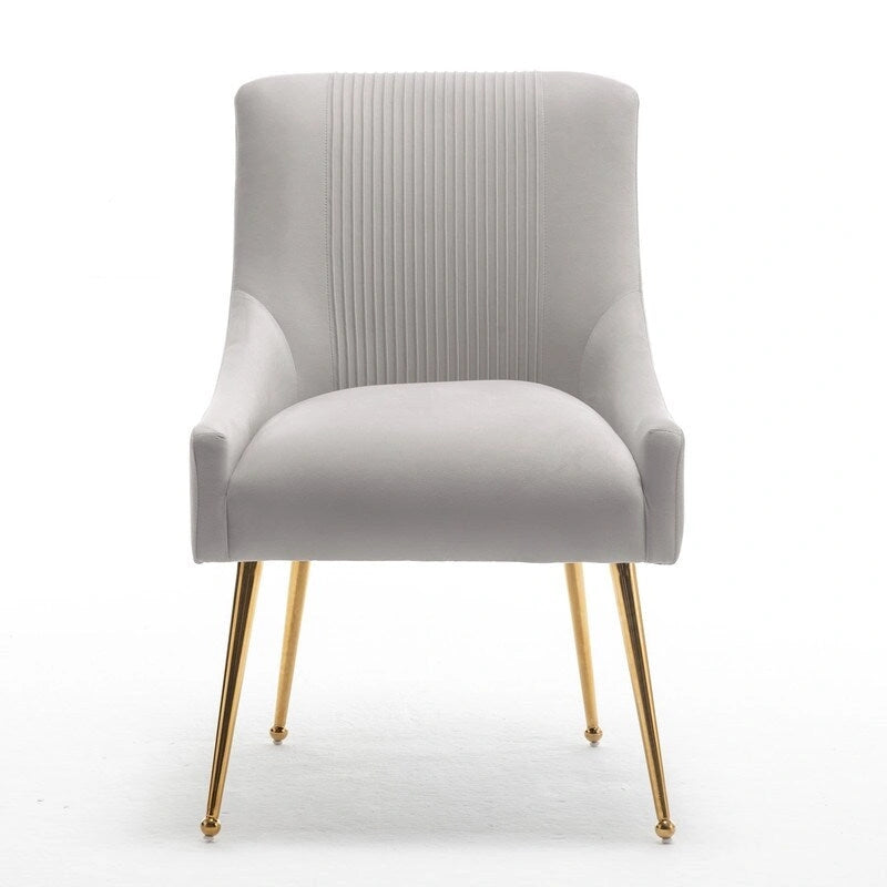 Modern Glam Velvet Dining Chair Set of 8 for Dining Room, Tufted Vanity Chair for Living Room (no table)