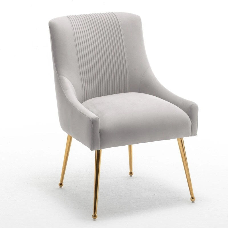 Modern Glam Velvet Dining Chair Set of 8 for Dining Room, Tufted Vanity Chair for Living Room (no table)