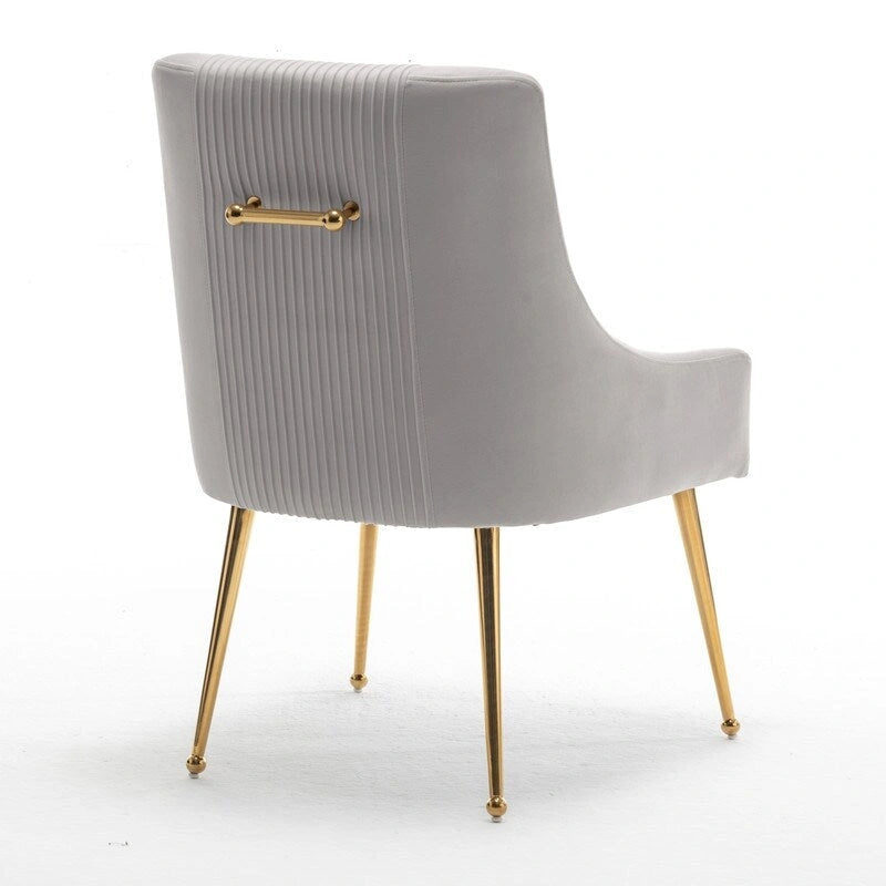 Modern Glam Velvet Dining Chair Set of 8 for Dining Room, Tufted Vanity Chair for Living Room (no table)