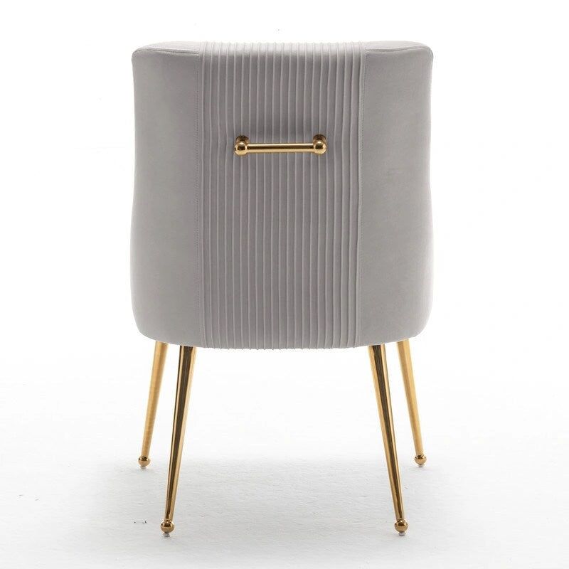 Modern Glam Velvet Dining Chair Set of 8 for Dining Room, Tufted Vanity Chair for Living Room (no table)