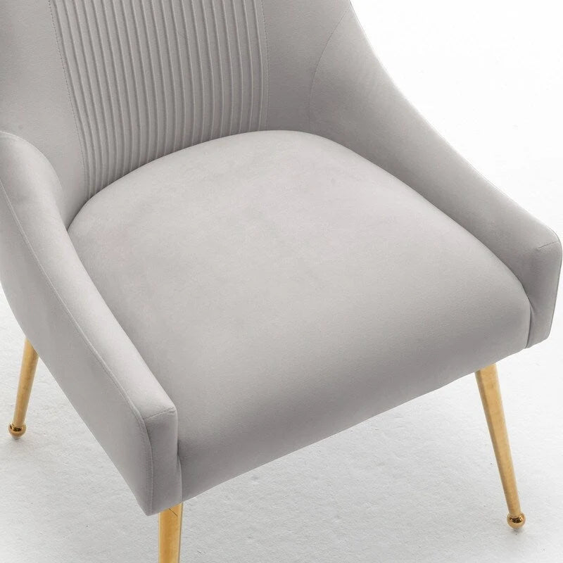 Modern Glam Velvet Dining Chair Set of 8 for Dining Room, Tufted Vanity Chair for Living Room (no table)