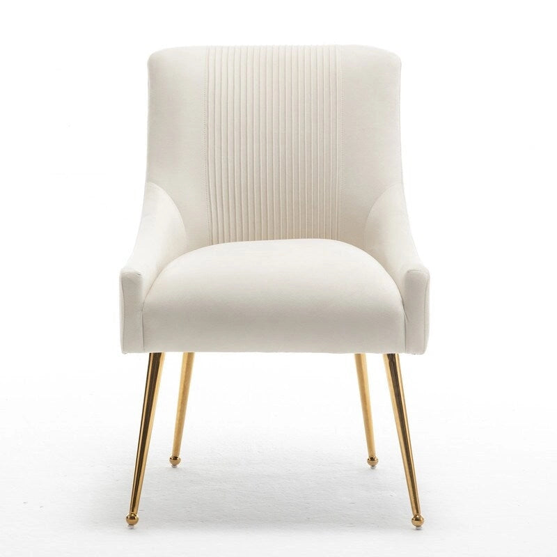 Modern Glam Velvet Dining Chair Set of 8 for Dining Room, Tufted Vanity Chair for Living Room (no table)