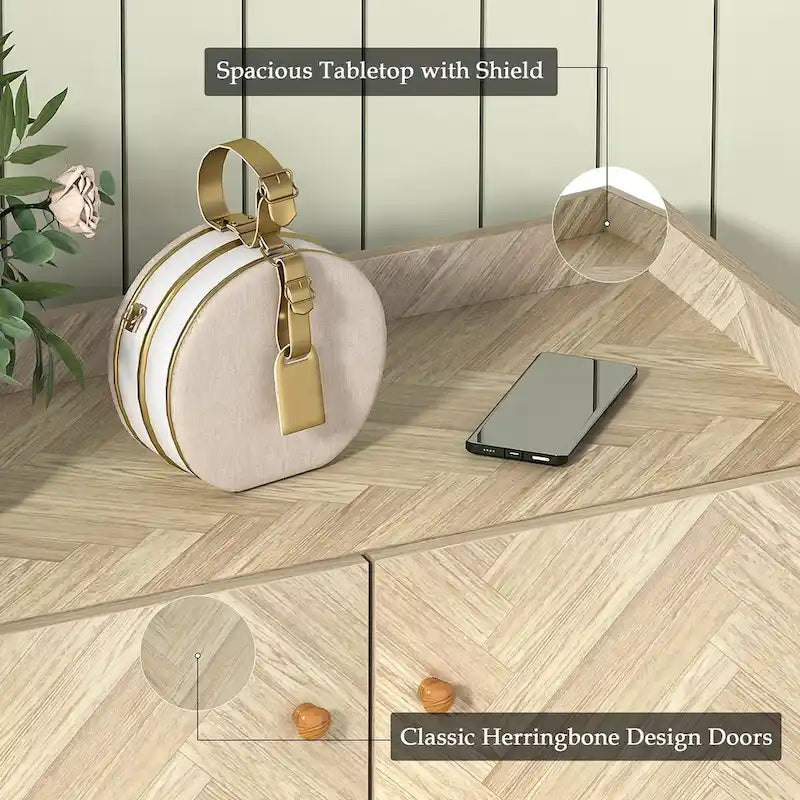 Anmytek Modern 20 Pairs Entryway Shoe Storage Cabinet 6-Tier Shoe Rack Organizer with Doors and Adjustable Shelves